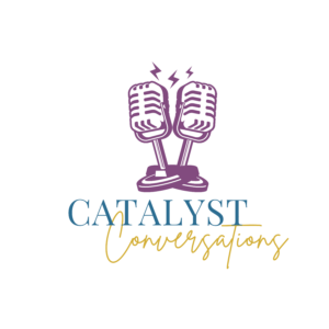 this is a logo for the Money Navigator International podcast, Catalyst Conversations.